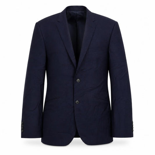 Front view of Marks & Spencer men’s blue jacket blazer, size 40