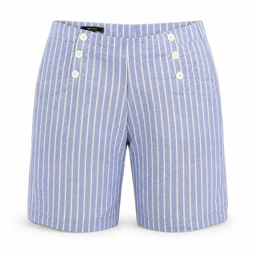 Yaly coulture  Womens Blue Striped  Chino Shorts Size 34 in