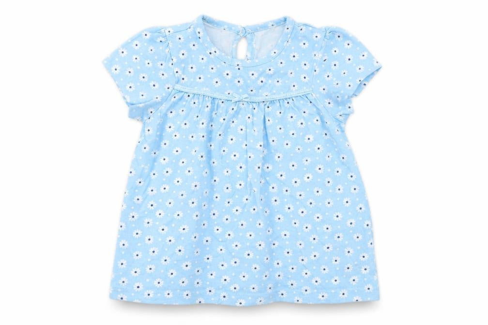 George Baby Blue Geometric  Fit & Flare  Size 9-12 Months