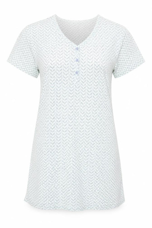 Front view of Primark women’s green geometric a-line, size UK 8