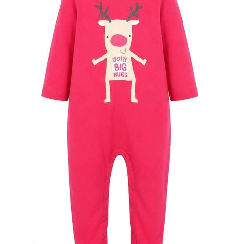 Florence and Fred Boys Red Animal Print  Babygrow One-Piece Size 12-18 Months  - Reindeer