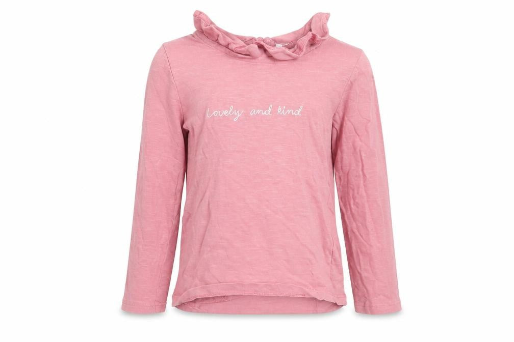 Front view of Tu girls’ pink basic t-shirt, size 5-6, years - lovely and kind