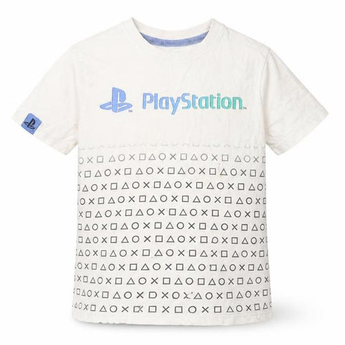 Fashion Boys White   Basic T-Shirt Size 6-7 Years  - PlayStation