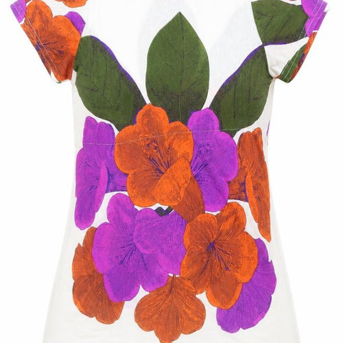 Dalls Womens Multicoloured Floral  Basic T-Shirt Size 8  - Long T-shirt/Dress