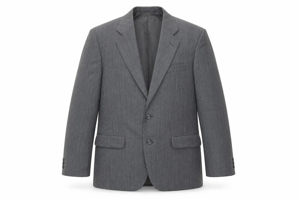 Front view of St Michael men’s grey jacket suit jacket, size 38