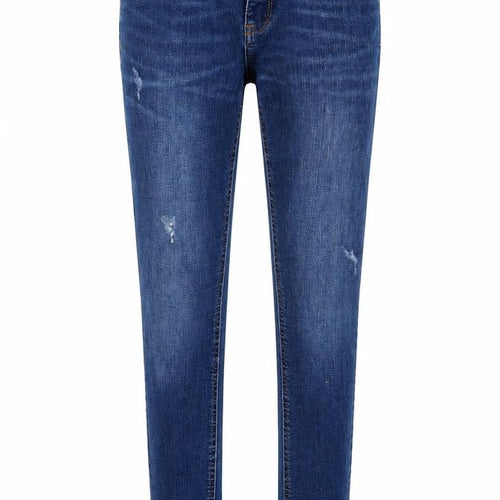 Denim Co. Womens Blue  Denim Straight Jeans Size 8 L26.5 in