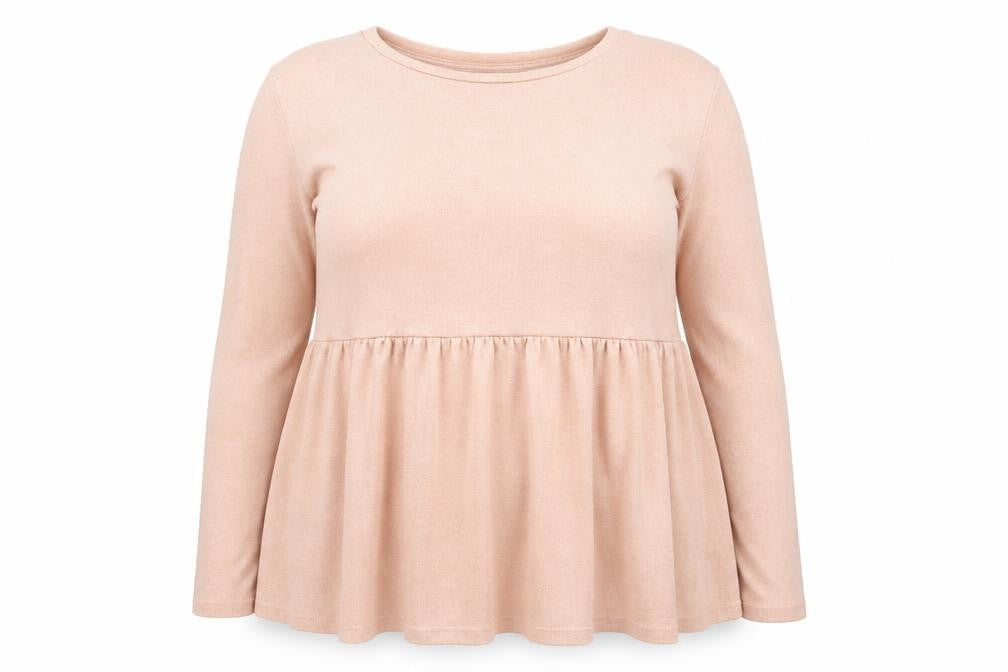 Front view of F&F women’s pink jumper, size UK 16