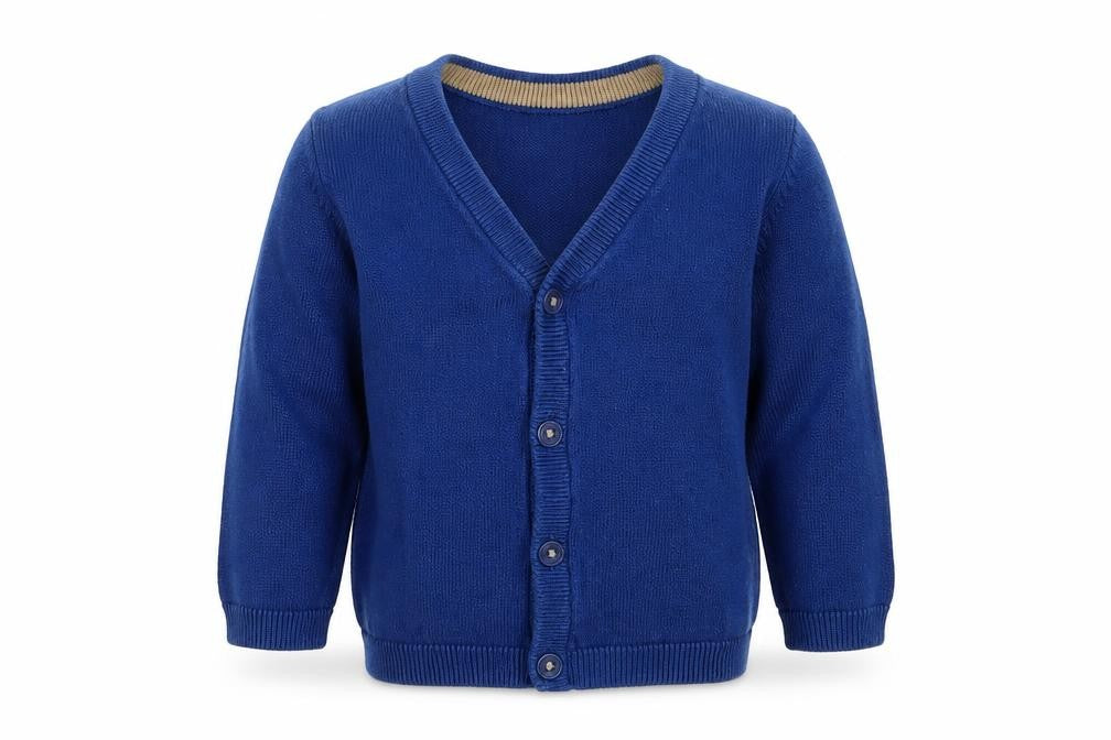 H&M Boys Blue  Knit Cardigan Jumper Size 6-9 Months