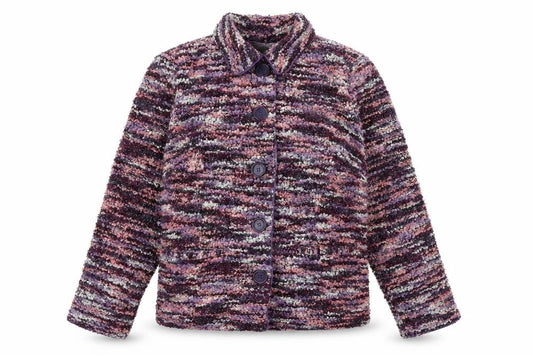 Front view of Charmance women’s pink jacket, size UK 10