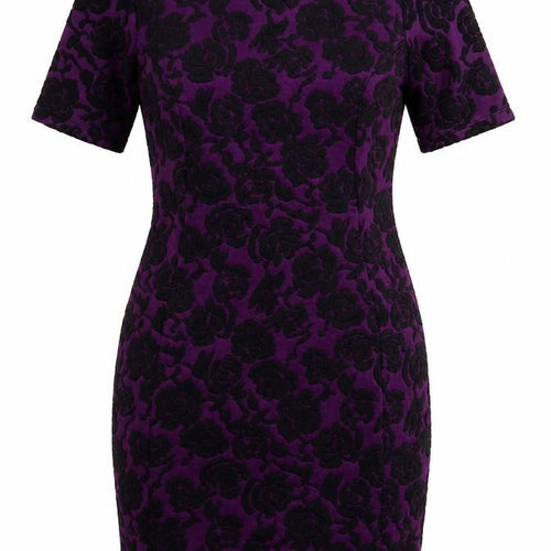 K&D London Womens Purple Floral  Bodycon  Size 10