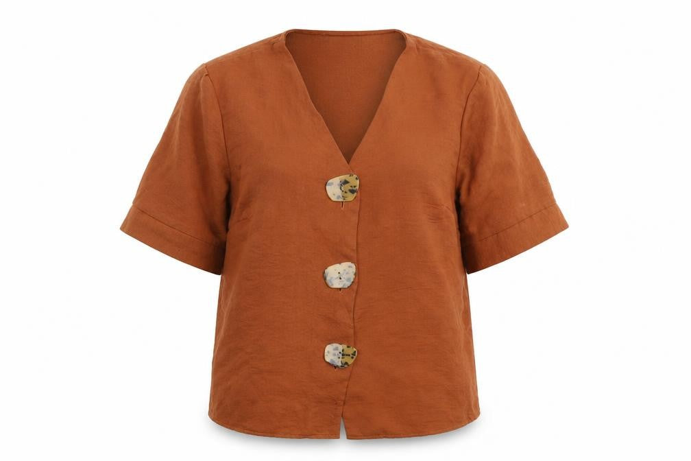 Front view of Papaya women’s beige jacket blazer, size UK 8