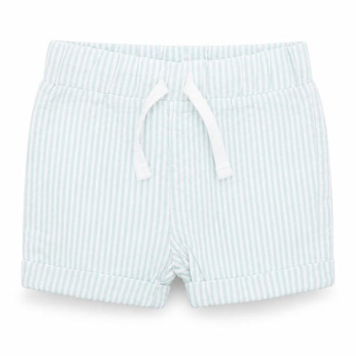 M&S  Baby Blue Striped  Cropped Trousers Size 0-3 Months