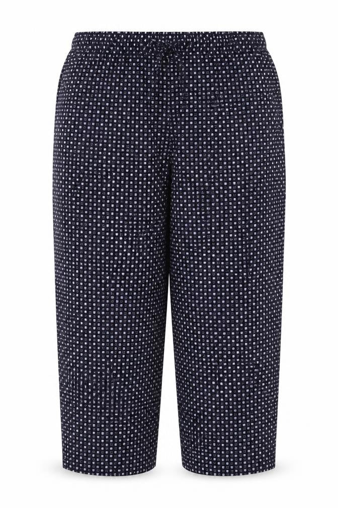 BM Mode Womens Blue Polka Dot  Capri Trousers Size 2XL L25 in