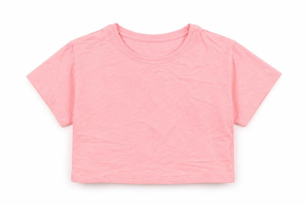 Matalan Girls Pink   Cropped T-Shirt Size 7 Years