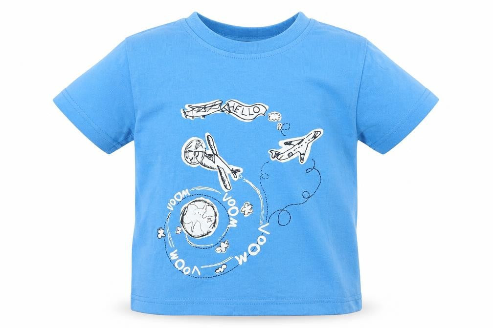 Front view of George boys’ blue basic t-shirt, size 2-3, years