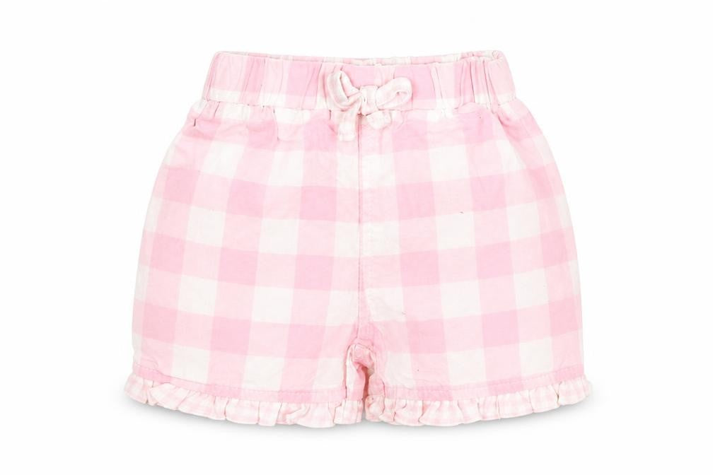 Bebe Cool Baby Pink Check  Cropped Trousers Size 3-6 Months