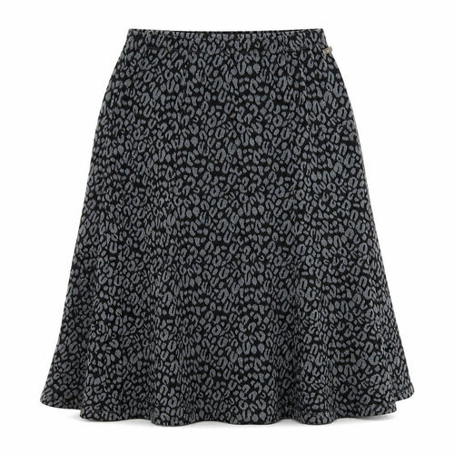 Tigi Womens Grey Animal Print  A-Line Skirt Size 14