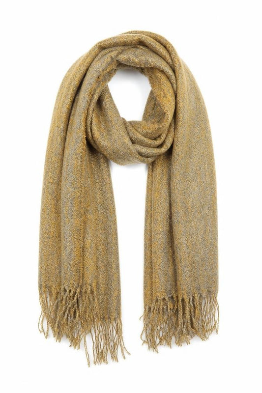 Front view of Preworn women’s yellow shawl/wrap