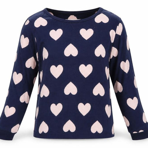 DEBNHAMS Womens Blue Geometric  Top Pyjama Top Size 8  - HEARTS