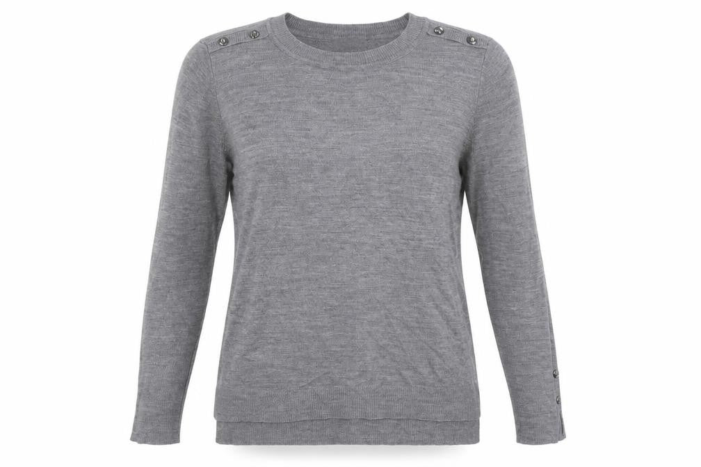 Front view of Primark women’s grey jumper, size M