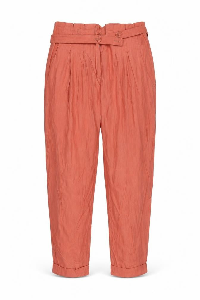 Front view of Topshop women’s pink trousers, size UK 10, 27-inch leg