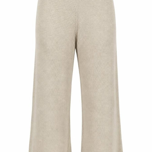 Preworn Womens Beige  Knit Trousers  Size 16 L24 in