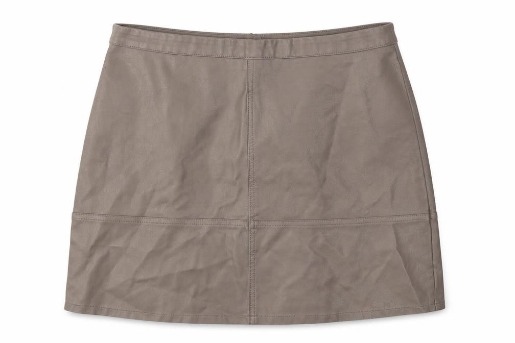 Front view of New Look women’s grey a-line skirt, size UK 12