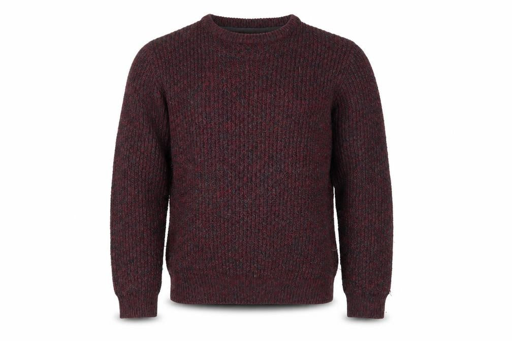 Front view of Avenue men’s red jumper, size M