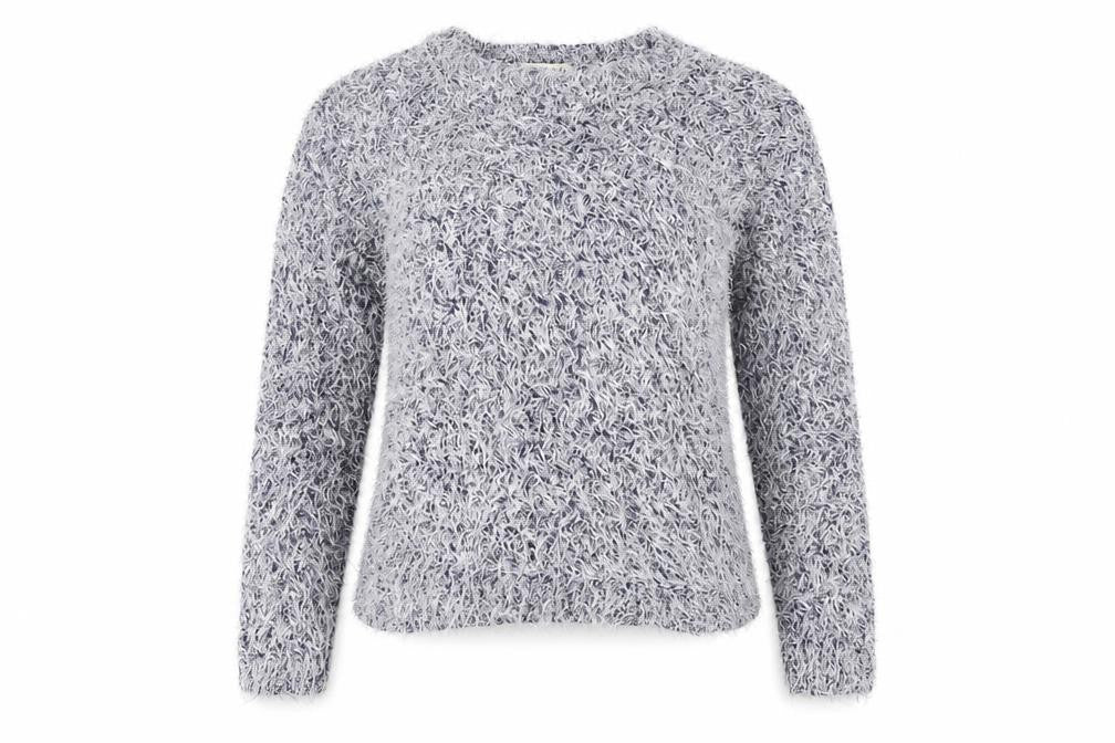 Front view of Marks & Spencer women’s grey jumper, size UK 8