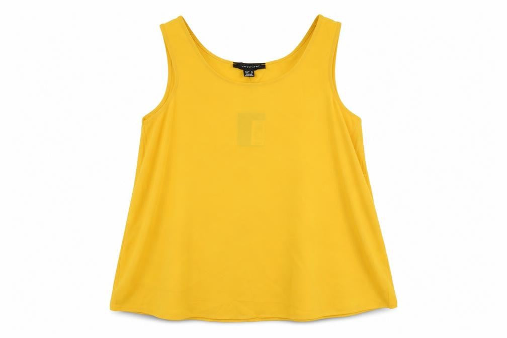 Front view of Atmosphere women’s orange basic blouse, size UK 10