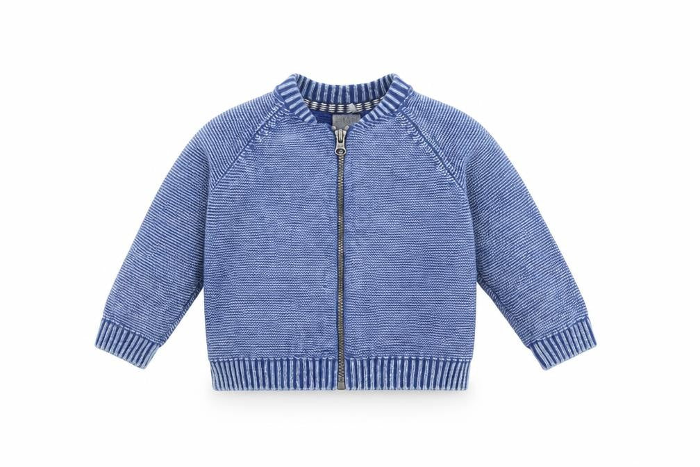 Front view of F&F Baby Blue Jacket, size 12-18, Months