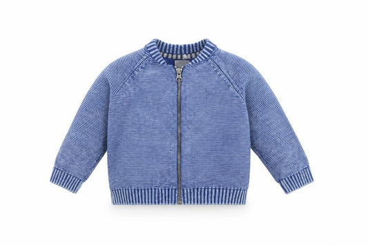 Front view of F&F Baby Blue Jacket, size 12-18, Months