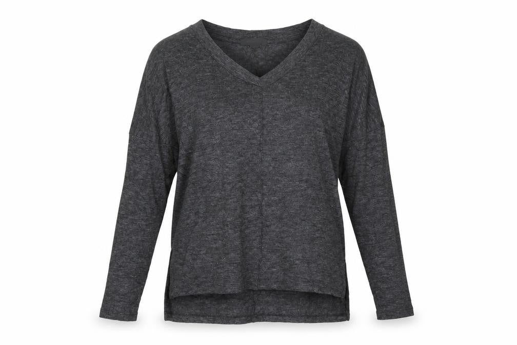 Front view of Atmosphere women’s black basic t-shirt, size UK 10