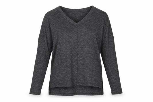 Front view of Atmosphere women’s black basic t-shirt, size UK 10