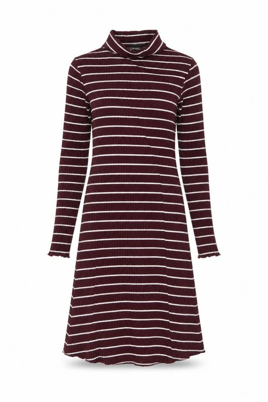 Front view of Primark women’s multicoloured striped fit & flare, size UK 8