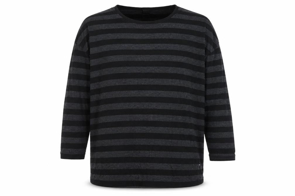 Front view of Adia men’s multicoloured striped jumper, size M