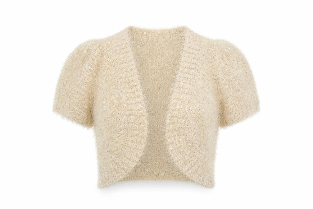 Front view of Peacocks women’s beige cardigan jumper, size M