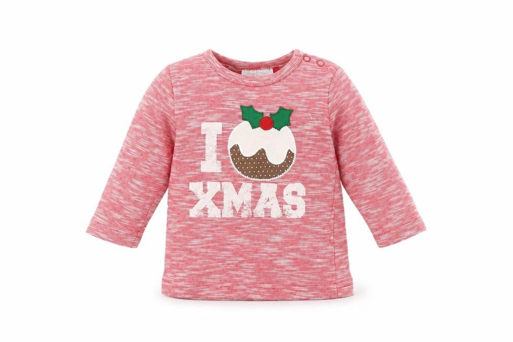 Front view of Next Baby Red Basic T-Shirt, size 0-3, Months