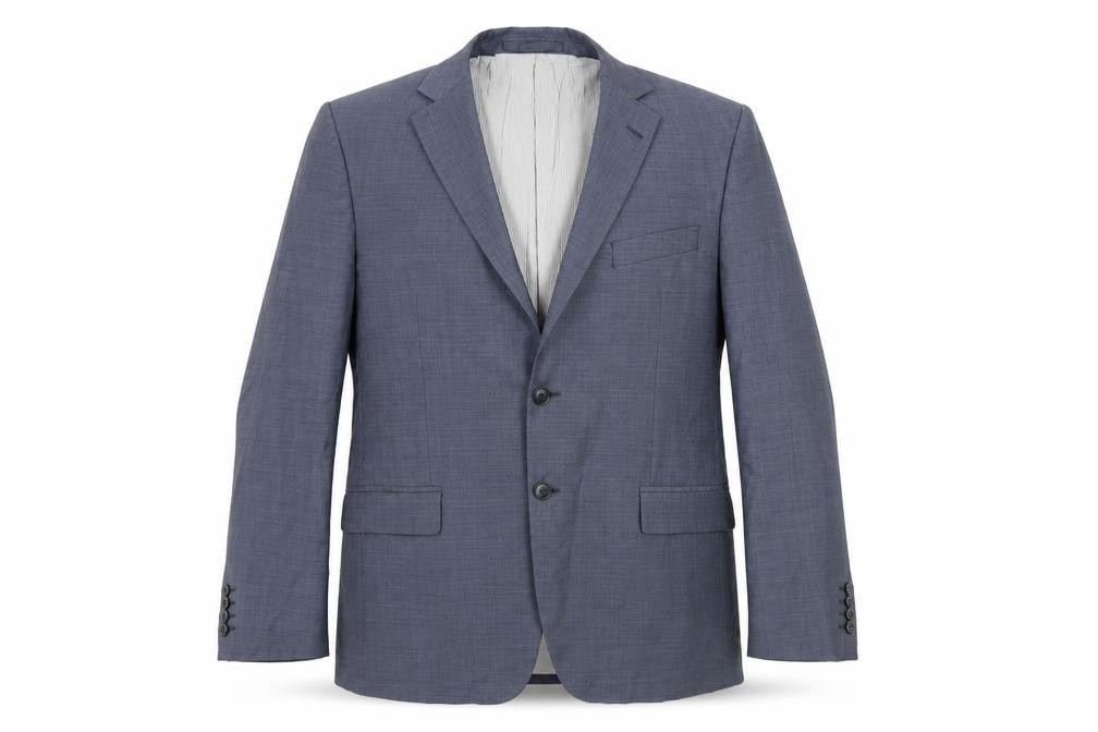 Front view of Marks & Spencer men’s blue jacket suit jacket, size 42