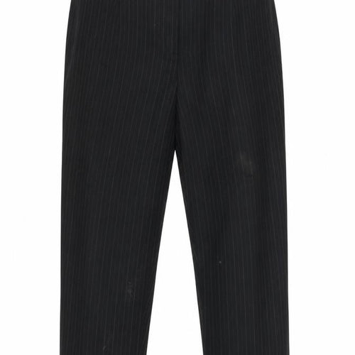 essence Womens Black Striped  Trousers  Size 22 L26 in