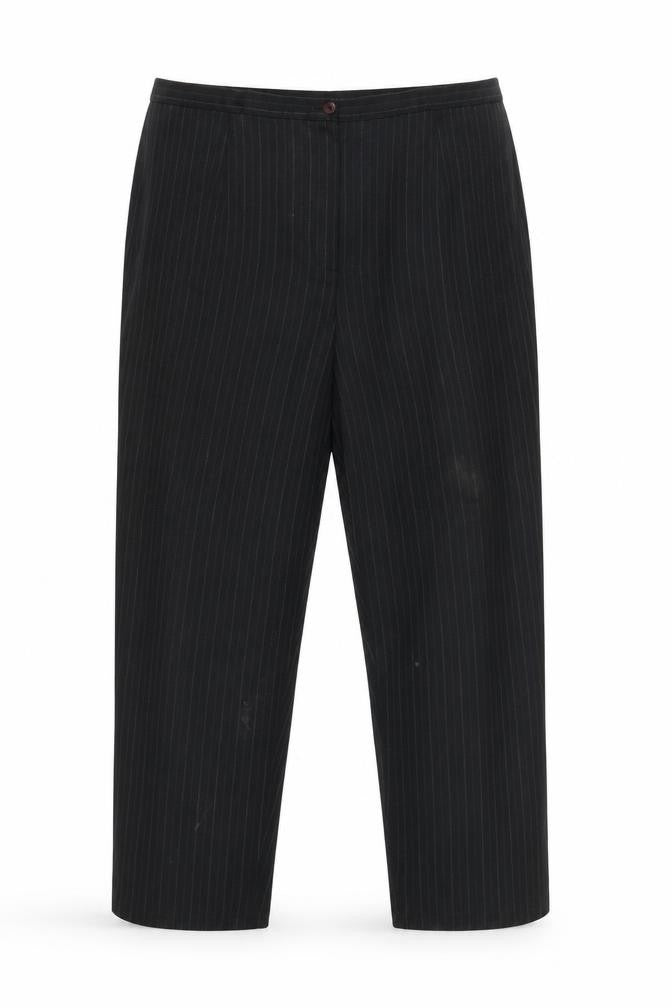 essence Womens Black Striped  Trousers  Size 22 L26 in