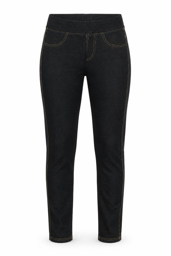 Front view of Top Secret women’s black jegging jeans, size M, 29-inch leg