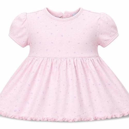 Cherokee Girls Pink Geometric  Skater Dress  Size 9-12 Months  - Love Hearts