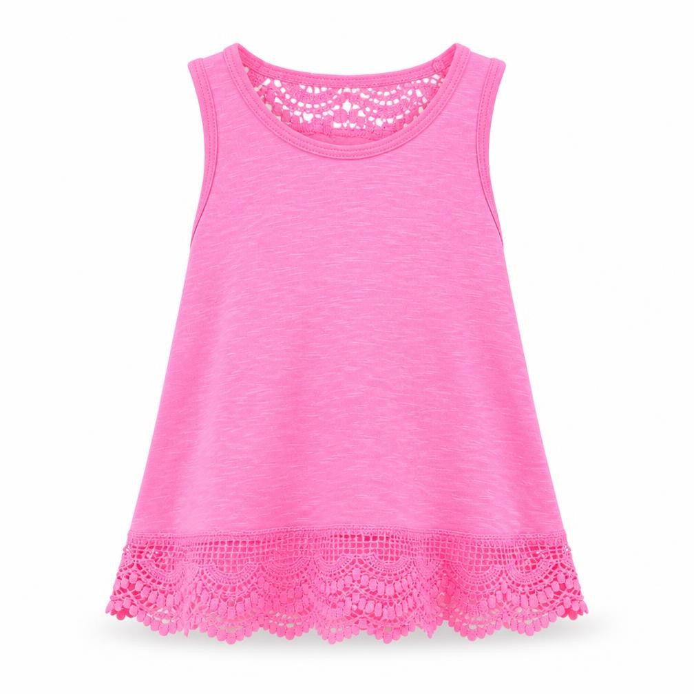 Front view of Primark girls’ pink basic t-shirt, size 4-5, years