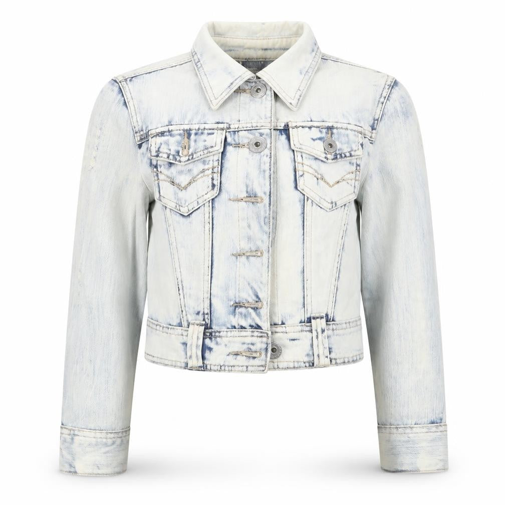 Front view of Urban Bliss women’s blue denim jacket, size UK 10