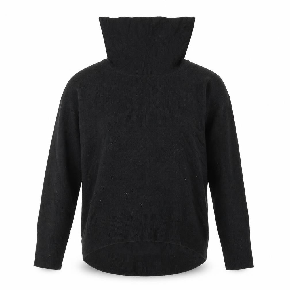 Front view of Primark women’s black knit jumper, size UK 6
