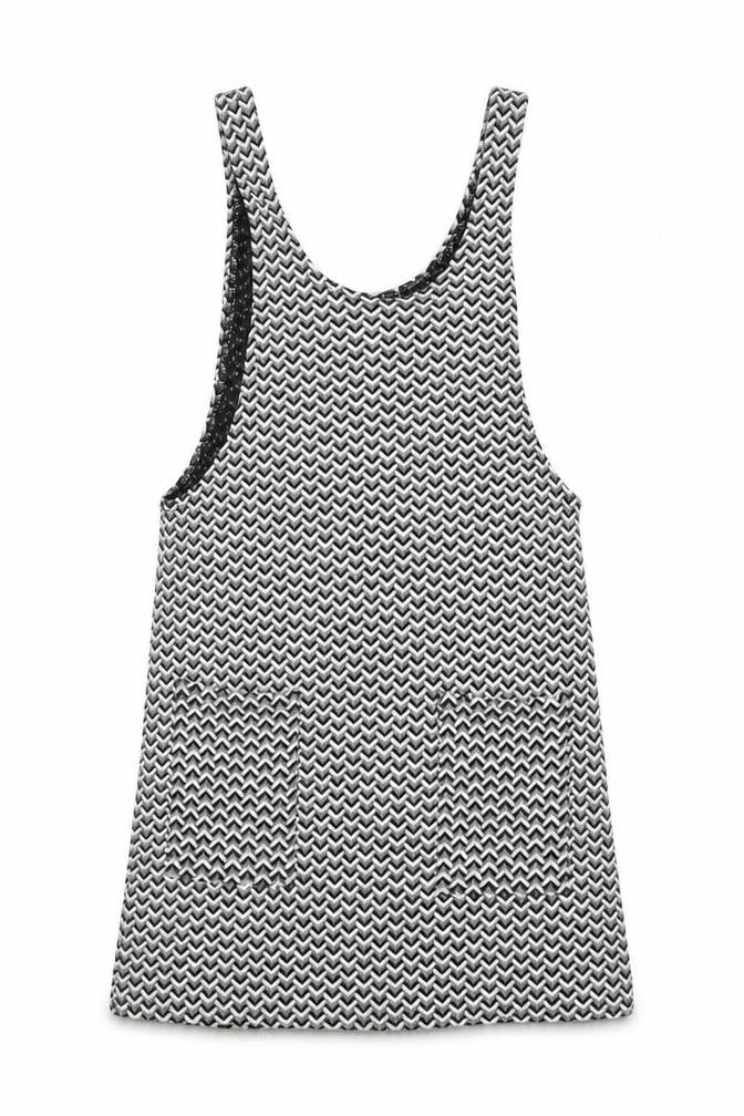 Front view of Atmosphere women’s black chevron a-line, size UK 8