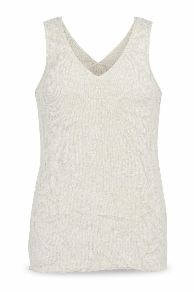 Front view of H&M women’s beige knit jumper, size UK 14