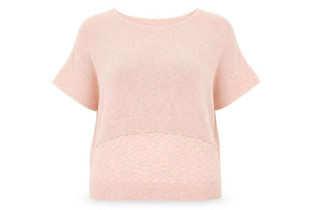 Front view of Apricot women’s pink jumper, size L