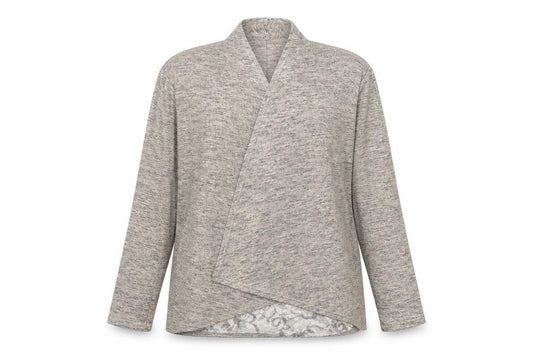 Front view of Charlotte Gold women’s green floral basic t-shirt, size UK 16, - top/cardigan